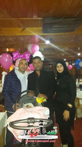 الف مبروك ... احمد عيسى وزوجته امنه عيسى يحتفلون بالمولودة الجديدة ميان  